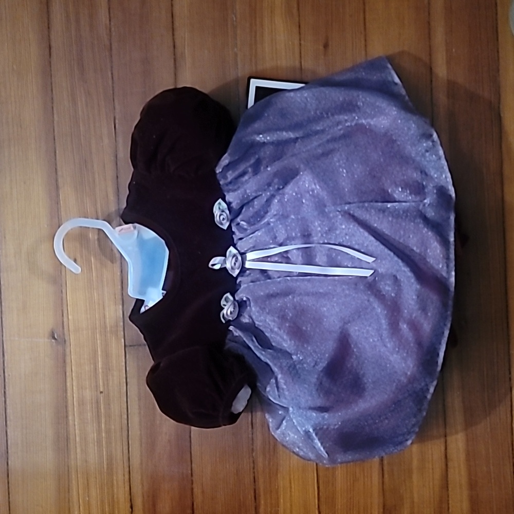 Expressions 3/ 6 months burgundy dress